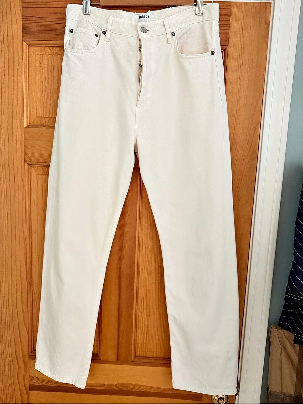 AGOLDE 90’s Pinch Straight Leg Jeans in White Waist 28